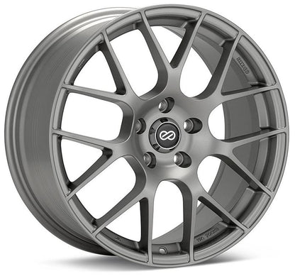 Enkei Raijin 18x8.5 Inch Hyper Silver Alloy Wheel with 38mm Offset and 5x120 Bolt Pattern