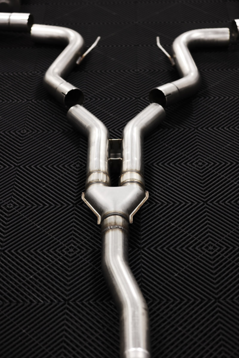 MBRP Armor Pro Series 3-inch Cat-Back Exhaust System for Ford Mustang 2019-2023 with Quad Carbon Fiber Tips