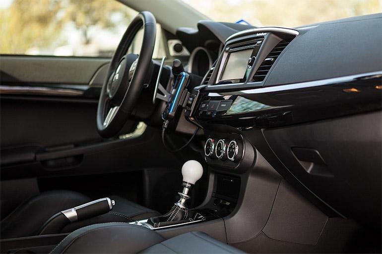 Cobb 252350-W-BK White with Black Base Shift Knob for Mitsubishi Lancer 2005-2012
