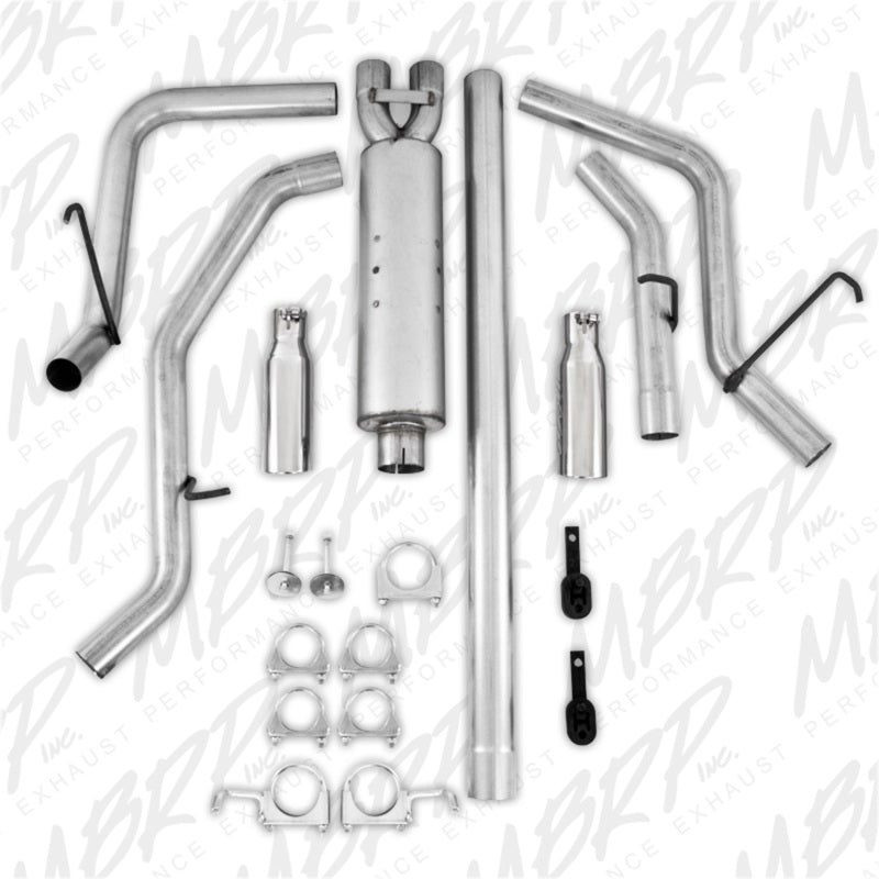 MBRP Armor Lite Series Cat Back Exhaust System for 2006-2008 Dodge Ram 1500 with 5.7L HEMI, Dual Split Side Exit