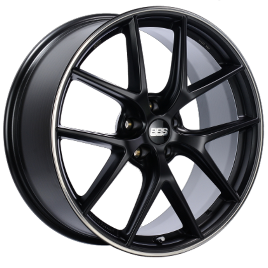 BBS CI-R 19x9 Satin Black Polished Wheel with Rim Protector – 5x112 Bolt Pattern, ET42 Offset