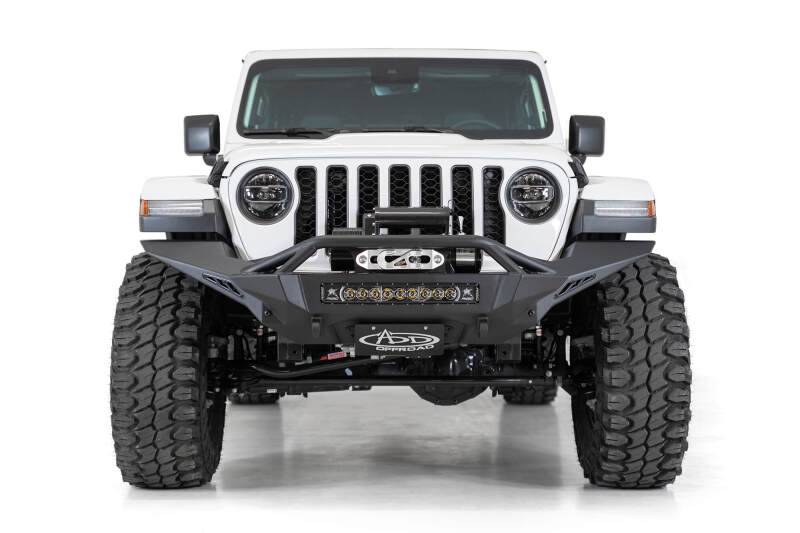 Addictive Desert Designs Stealth Fighter Front License Plate Bracket for Jeep Wrangler JL, JK, and Gladiator JT