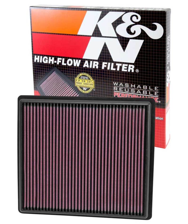 K&N Replacement Air Filter Panel for 2013-2014 Chevrolet Malibu and Buick Regal 2.0L/2.5L - Part 33-2497