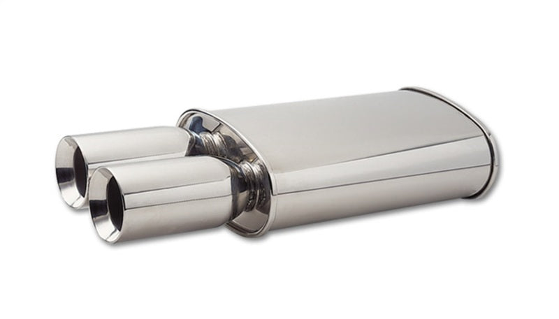Vibrant StreetPower Oval Muffler with Dual 3.5-inch Tips and Straight Through Design