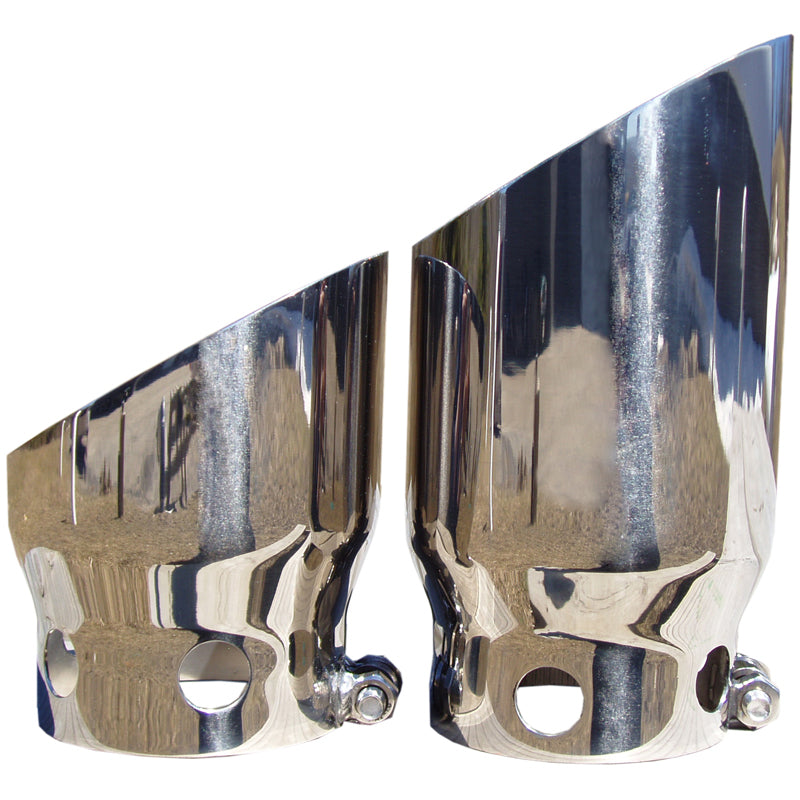 MBRP Armor Pro Exhaust Tip Set for Ford F-250 & F-350 – Polished T304 Stainless Steel, No-Weld Installation, 4 in. Inlet, 5 in. Outlet, Set of 2