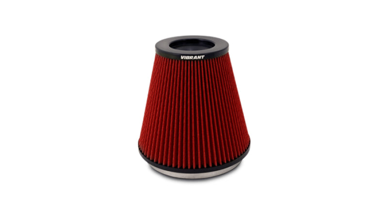 Vibrant The Classic Performance Aluminum Bellmouth Air Filter for Velocity Stacks – 5 inch Cone OD, 7 inch Height, 7 inch Flange ID