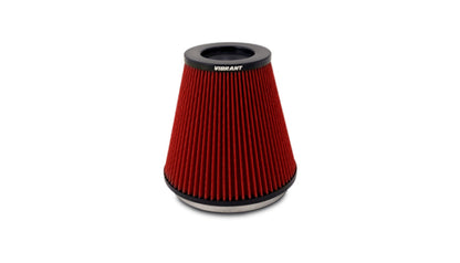 Vibrant The Classic Performance Aluminum Bellmouth Air Filter for Velocity Stacks – 5 inch Cone OD, 7 inch Height, 7 inch Flange ID