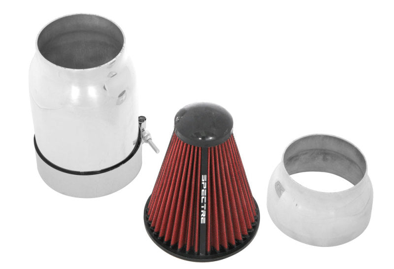 Spectre Inline Air Box with High Flow Filter - 5 Inch Diameter, 4 Inch Inlet and Outlet for Custom Engine Air Intake