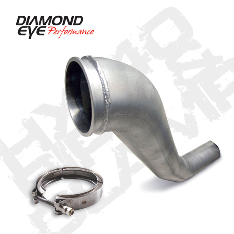 Diamond Eye Performance 4-inch Downpipe with V-Band Clamp for 1994-2002 Dodge 5.9L Cummins Turbo HX40