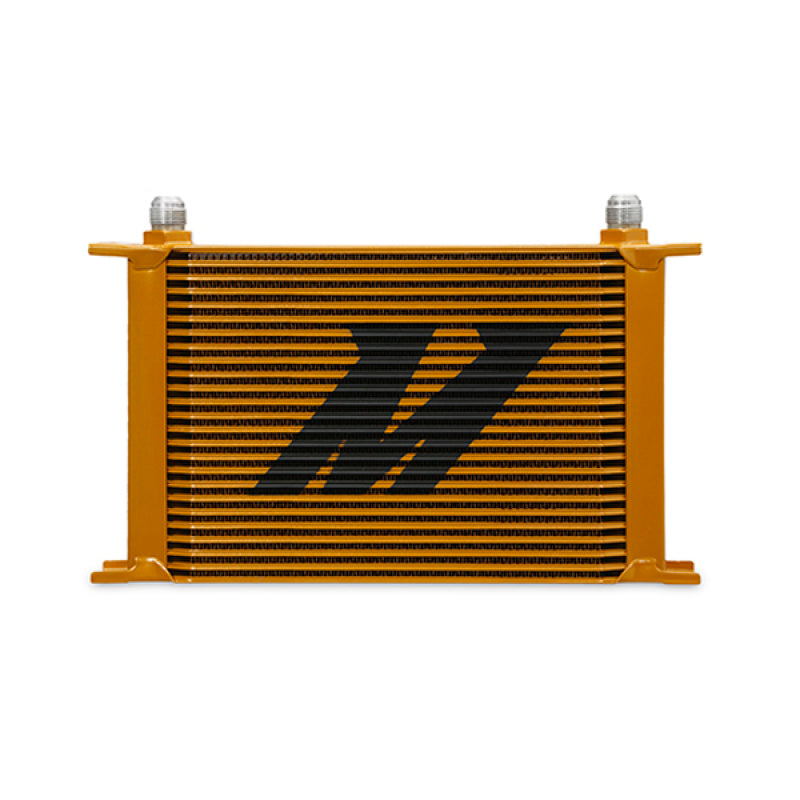Mishimoto Universal 25-Row Oil Cooler - Gold for Mustang and Vehicle Cooling Enhancement