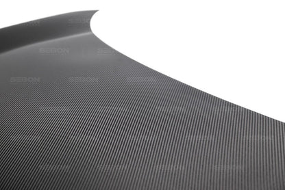 Seibon OEM Style Carbon Fiber Hood for 2016-2017 Honda Civic Coupe Sedan Hatchback