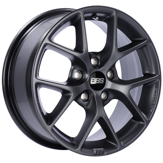 BBS SR 16x7 Satin Grey Wheel - 5x120 Bolt Pattern, ET36 Offset, 82mm Hub Bore