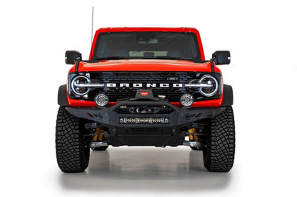 Addictive Desert Designs Rock Fighter Front Bumper for 2021+ Ford Bronco – Hammer Black with Satin Black Panels