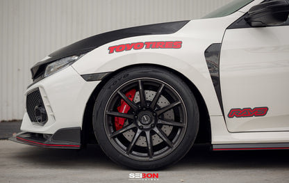 Seibon Carbon Fiber Fender Ducts for 2017-2020 Honda Civic Type R – Lightweight and Heat-Extracting
