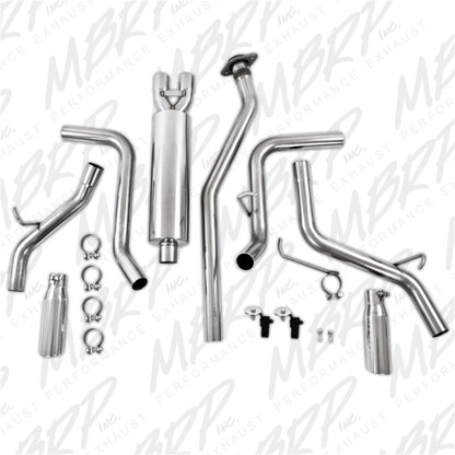 MBRP Armor Plus Series Cat Back Exhaust System for Chevrolet Silverado and GMC Sierra 1500 (2003-2007) with Dual Split Side Exit and 3.5-inch Tips