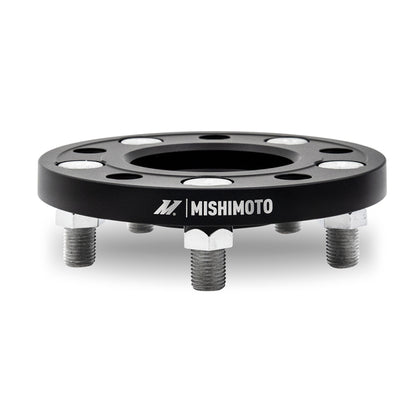 Mishimoto 5x114.3 15mm Wheel Spacers with M12 Studs for Subaru Legacy, Outback, and WRX - Black