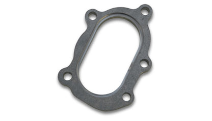 Vibrant GT25R / GT28R Discharge Flange with Oval Outlet - 304 Stainless Steel or Mild Steel, 5 Bolt, 1/2 Inch Thickness