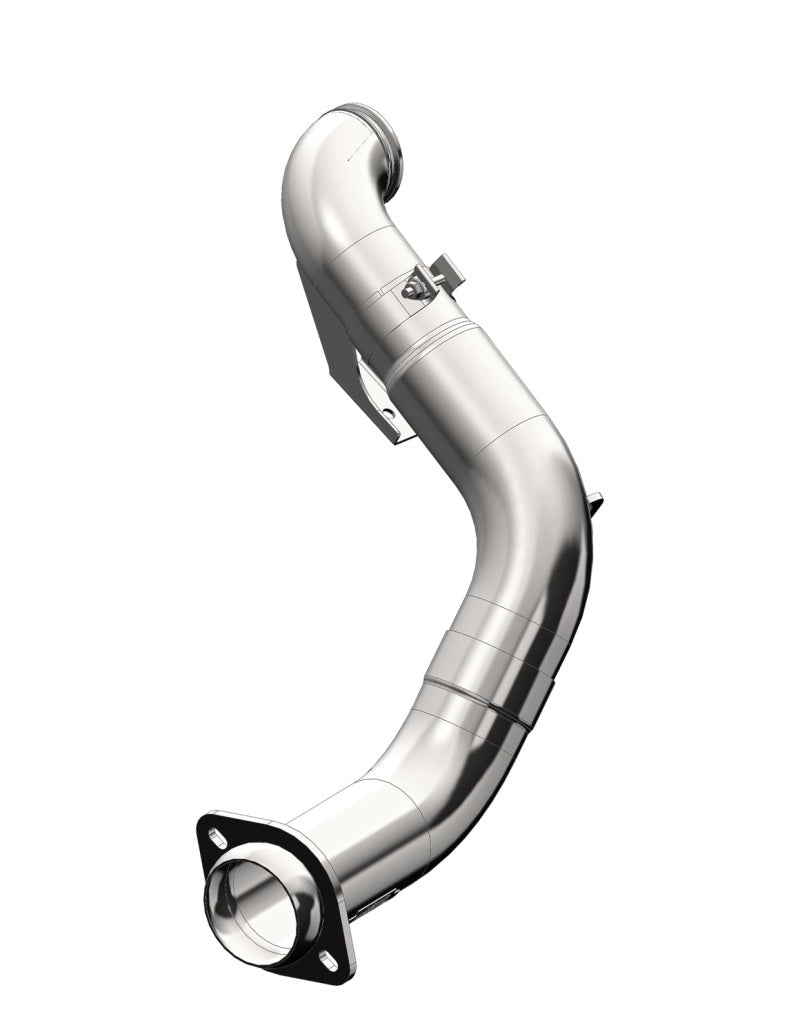 MBRP 2015 Ford 6.7L Powerstroke Turbo Down Pipe - 4 Inch Aluminized Steel, Fully Sealed Tubing, Heavy Duty Construction