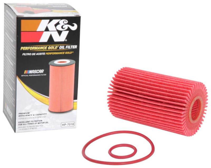 K&N Engineering HP-7018 Cartridge Oil Filter for Ford, Toyota, Lexus Vehicles