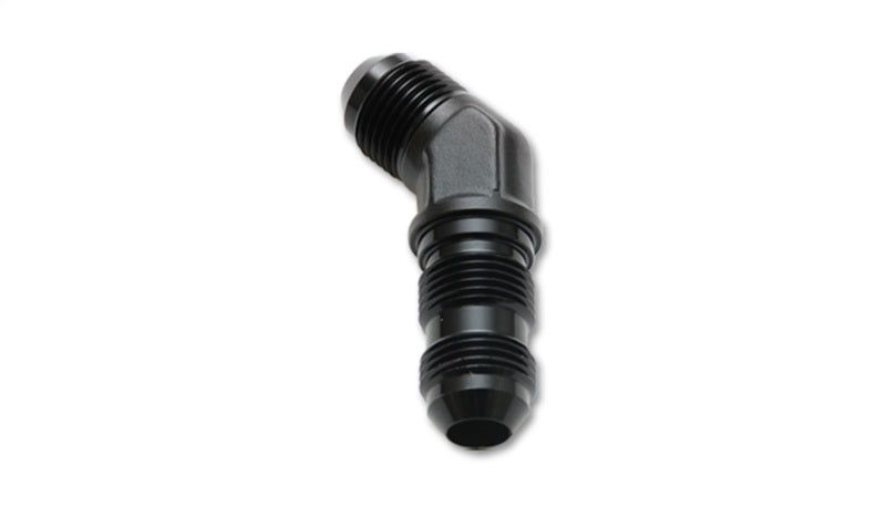 Vibrant -3AN Bulkhead Adapter 45 Degree Elbow Fitting in Black