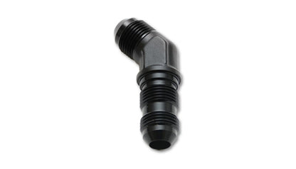 Vibrant -3AN Bulkhead Adapter 45 Degree Elbow Fitting in Black