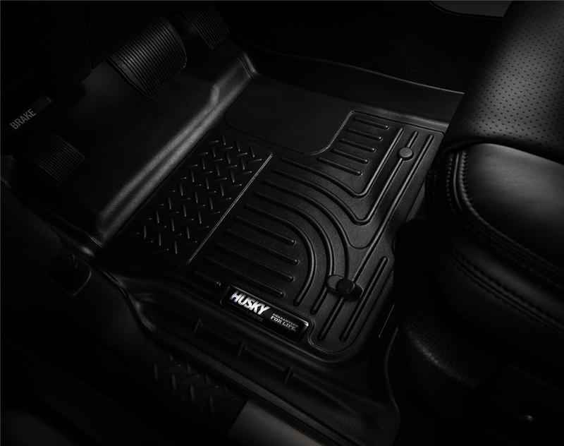 Husky Liners 11-12 Ford SD Crew Cab WeatherBeater Combo Black Floor Liners (w/o Manual Trans Case)