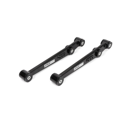 BLOX Racing V2 Billet Rear Lower Control Arms with Poly Bushings for 1996-2000 Honda Civic - Black