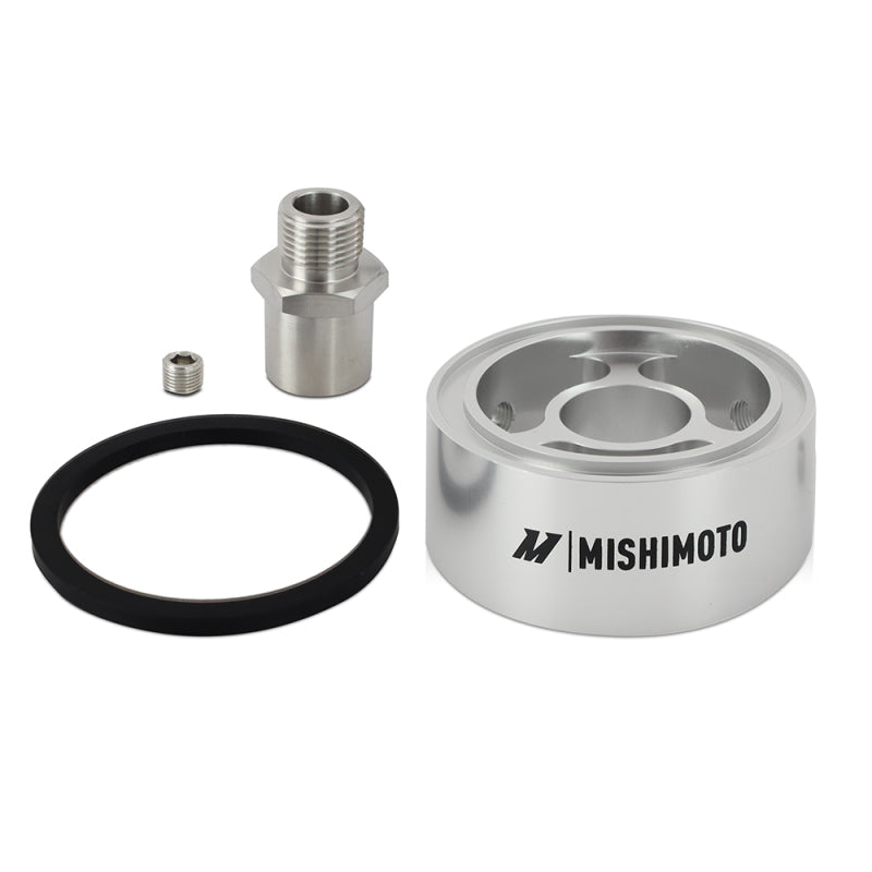 Mishimoto Oil Filter Spacer 32mm 3/4 - 16 Thread - Silver | Part MMOC-SPC32-34SL