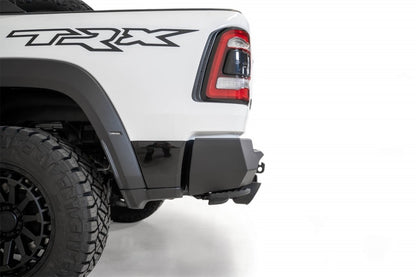 Addictive Desert Designs 2021 Dodge Ram 1500 TRX Stealth Fighter Rear Bumper – Hammer Black with D-Rings and Cube Light Mounts