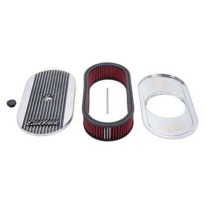 Edelbrock Elite II Round Air Cleaner Part #4273 – Polished Aluminum with High-Quality Washable Filter