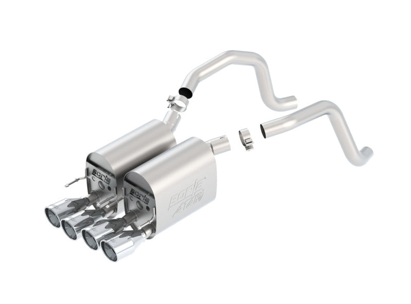 Borla ATAK Exhaust System for Chevrolet Corvette 2005-2008, 2006-2013 Z06 and ZR1 Models with 6.0L/6.2L V8 – Aggressive Sound, T-304 Stainless Steel Tips