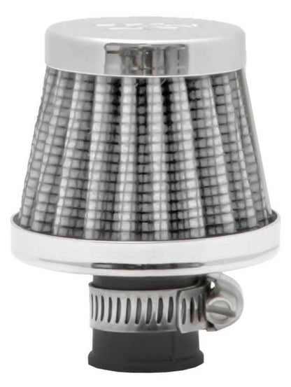 K&N Engineering 62-1600WT Crankcase Vent Filter with Chrome Top and Base for Classic and Racing Engines