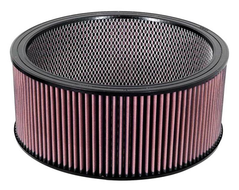 K&N Engineering E-3770 Custom 14-inch Outer Diameter Air Filter - Reusable High-Flow Performance Replacement