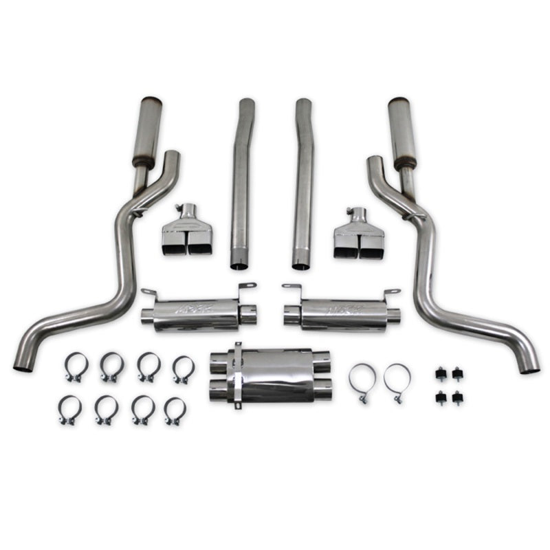 MBRP Armor Pro Series Cat Back Exhaust System for Dodge Challenger 2008-2014 – T304 Stainless Steel, Dual Split Rear Exit with Rectangular Tips