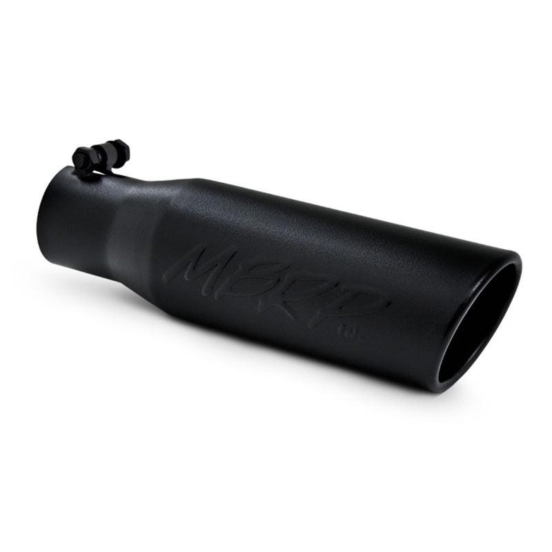 MBRP Universal Exhaust Tip 3 inch O.D. Angled Rolled End with Black Finish