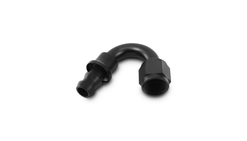Vibrant -4AN Push-On 150 Degree Hose End Fitting for Flex Hose - Part #22504
