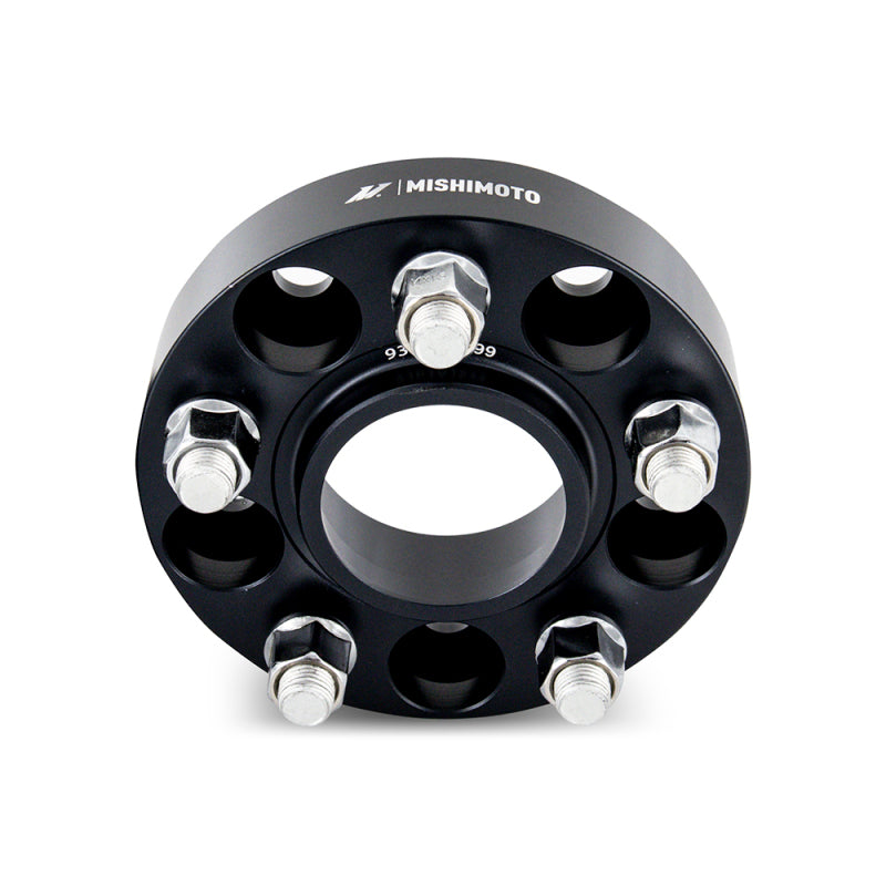Mishimoto 5x114.3 Wheel Spacers with 67.1mm Center Bore and M12 Studs – Black, Part Number MMWS-004-250BK