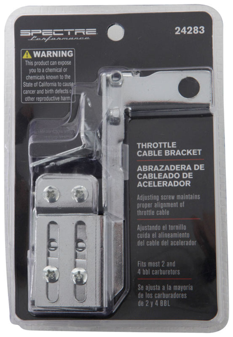 Spectre Throttle Cable Bracket Part #24283 – Adjustable Chrome Carburator Mounting Support