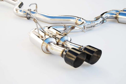 Invidia Gemini R400 Single Layer Quad Black Tip Cat-Back Exhaust for 2015+ Subaru WRX / STI