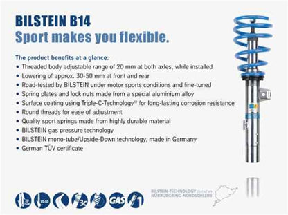 Bilstein B14 (PSS) Suspension Kit for Fiat 500 (2012-2017) – Adjustable Ride Height & Monotube Performance