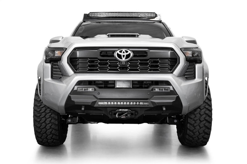 Addictive Desert Designs 2024 Toyota Tacoma Stealth Center Mount Winch Front Bumper with Light Bar Mount