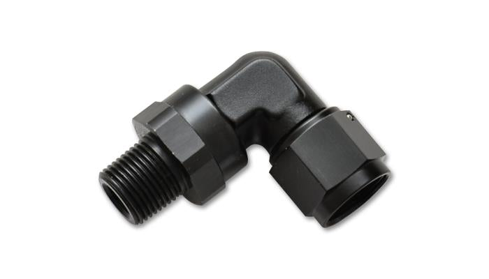 Vibrant -8AN to 1/2 Inch NPT Female Swivel 90 Degree Adapter Fitting