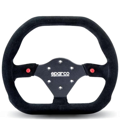 Sparco 015P310F2SN Suede Black Steering Wheel - 12.2 in Diameter, 10.2 in Width