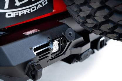 Addictive Desert Designs 21-22 Ford Bronco Bomber Rear Bumper with Mounts for Cube Lights in Hammer Black