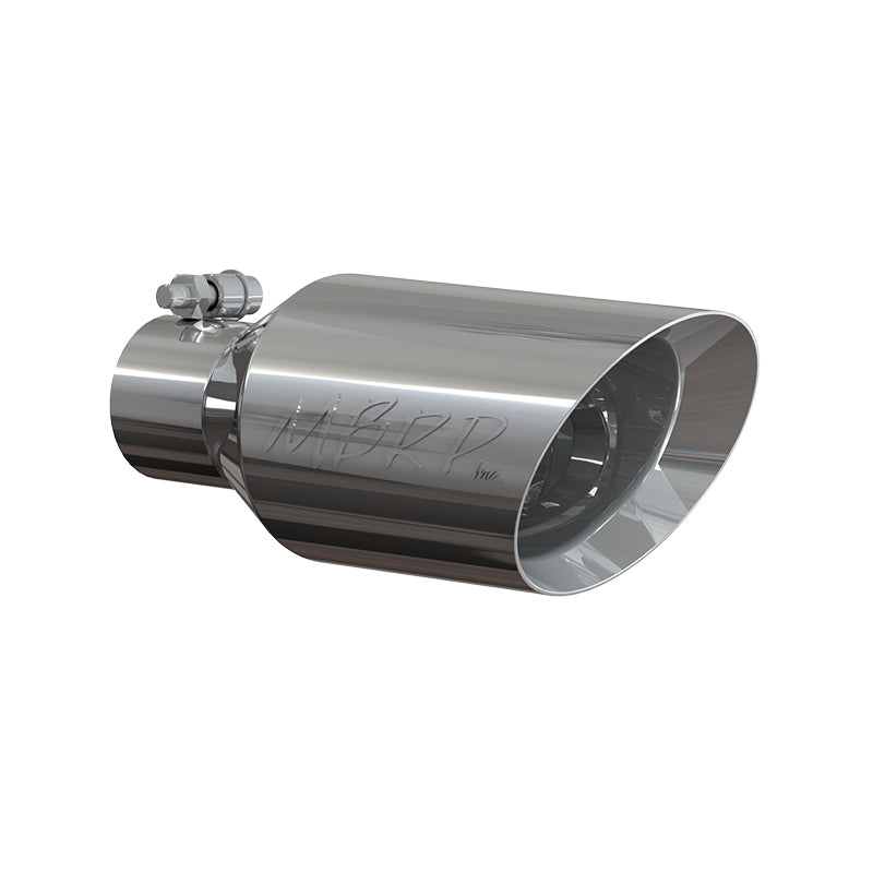 MBRP Universal Exhaust Tip 4.5-inch Dual Wall Angled Rolled End - T304 Stainless Steel
