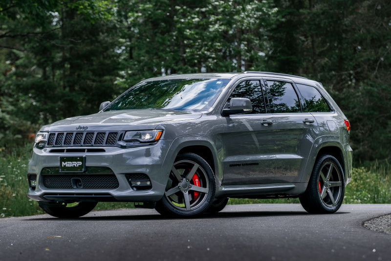 MBRP Armor Pro Series Cat Back Exhaust System for Jeep Grand Cherokee 2012-2021 with Dual Rear Exit and Carbon Fiber Tips