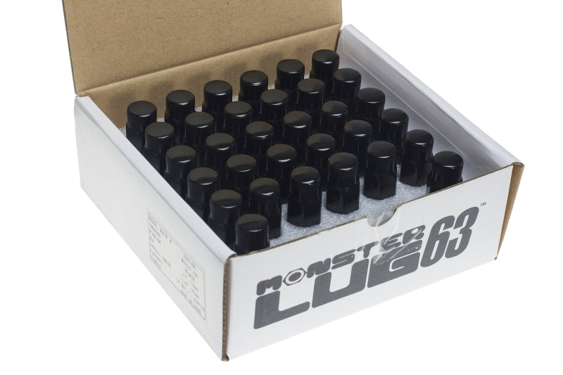 Wheel Mate Muteki HR38 Open End Lug Nuts 12x1.25 Black Chrome with Yellow Ring