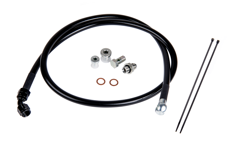 Fleece Performance Duramax Remote Turbo Oil Feed Line Kit for 2001-2016 6.6L Duramax Turbochargers