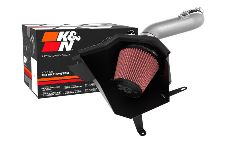 K&N Engineering 69-1510TC Silver Typhoon Cold Air Intake System for Honda Civic 2.0L L4 (2022-2024)