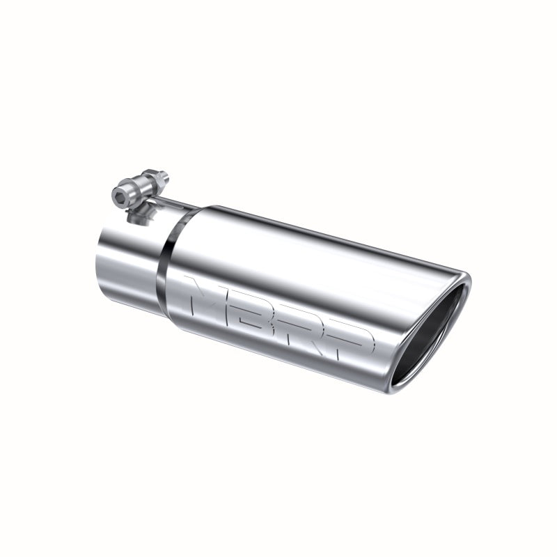 MBRP Universal Exhaust Tip 3 Inch O.D. Angled Rolled End – Polished T304 Stainless Steel